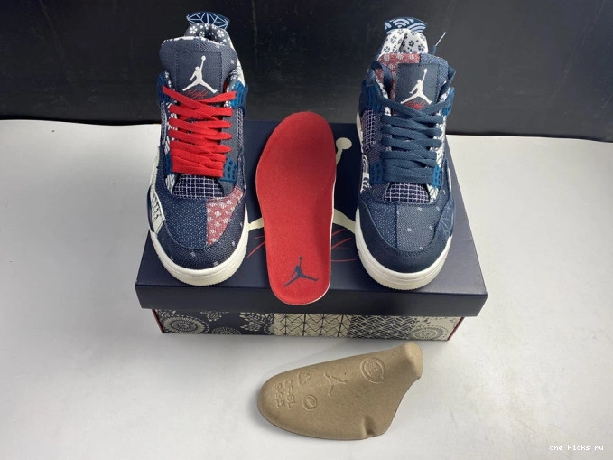 Chep Onekick Sashiko Jordan Retro 4 Air CW0898-400 SE 0805